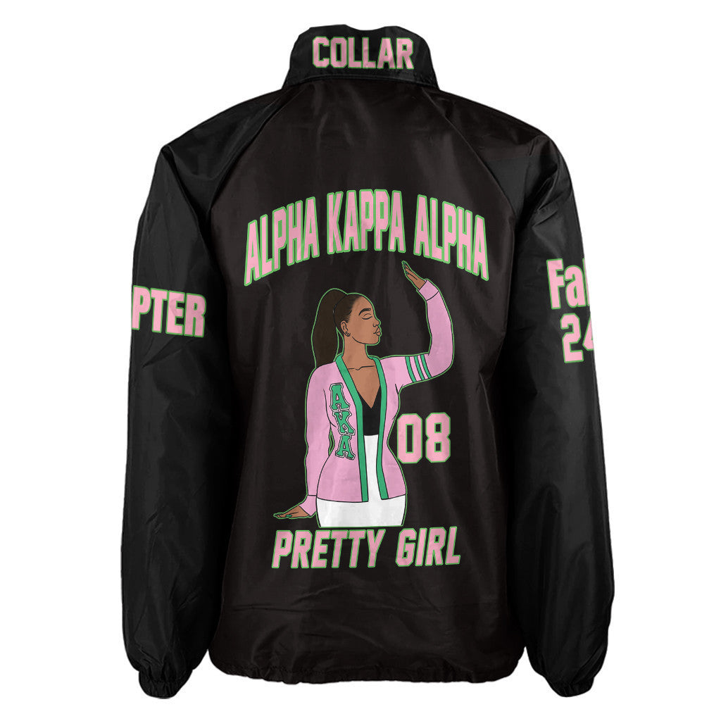 (Custom) Africa Zone Greek Life Clothing - AKA Sorority Crossing Jacket A31