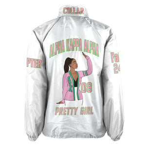 (Custom) Africa Zone Greek Life Clothing - AKA Sorority Crossing Jacket A31