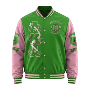 Africa Zone Greek Life Clothing - AKA Sorority Motto Baseball Jackets A31