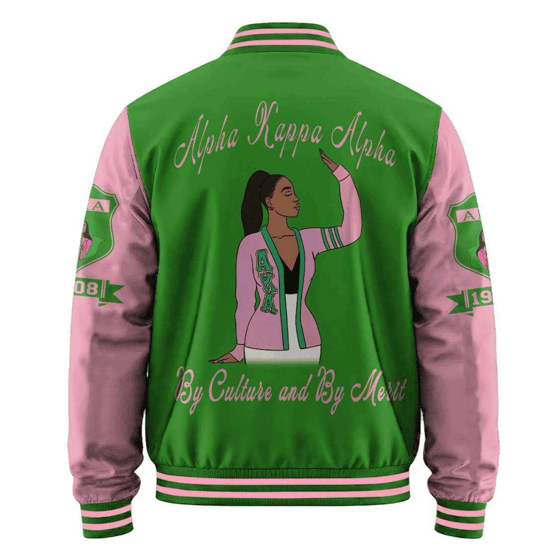 Africa Zone Greek Life Clothing - AKA Sorority Motto Baseball Jackets A31