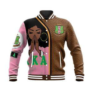 Africa Zone Greek Life Clothing - Pray Girl AKA Sorority Baseball Jacket J5