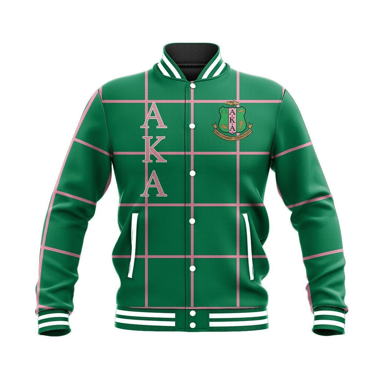 Africa Zone Greek Life Clothing - Lux AKA Sorority Blade Baseball Jacket J5