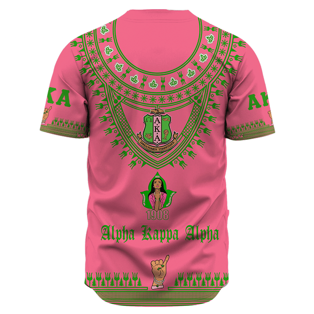 Africa Zone Greek Life Clothing - AKA Sorority Dashiki Baseball Jerseys A31
