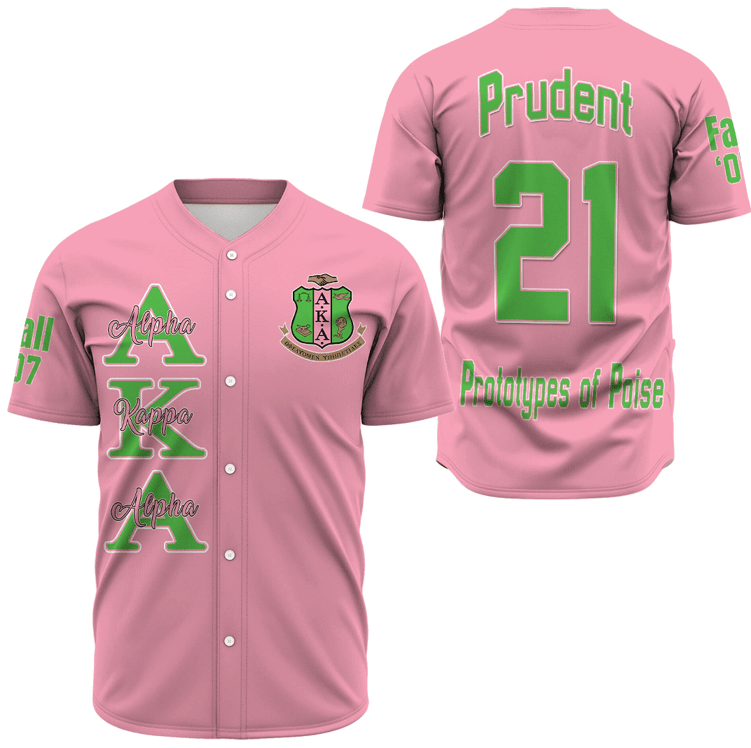 Africa Zone Greek Life Clothing - AKA Sorority (Pink) Baseball Jerseys A31