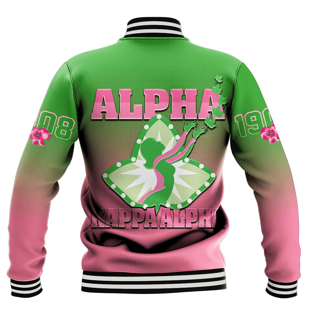 Africa Zone Greek Life Clothing - AKA Sorority Gradient Baseball Jackets A31