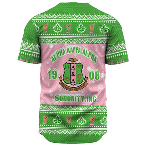Africa Zone Greek Life Clothing - AKA Sorority Christmas Baseball Jerseys A31