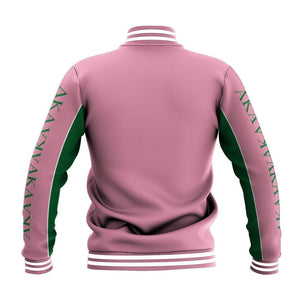Africa Zone Greek Life Clothing - AKA Sorority Baseball Jacket J5