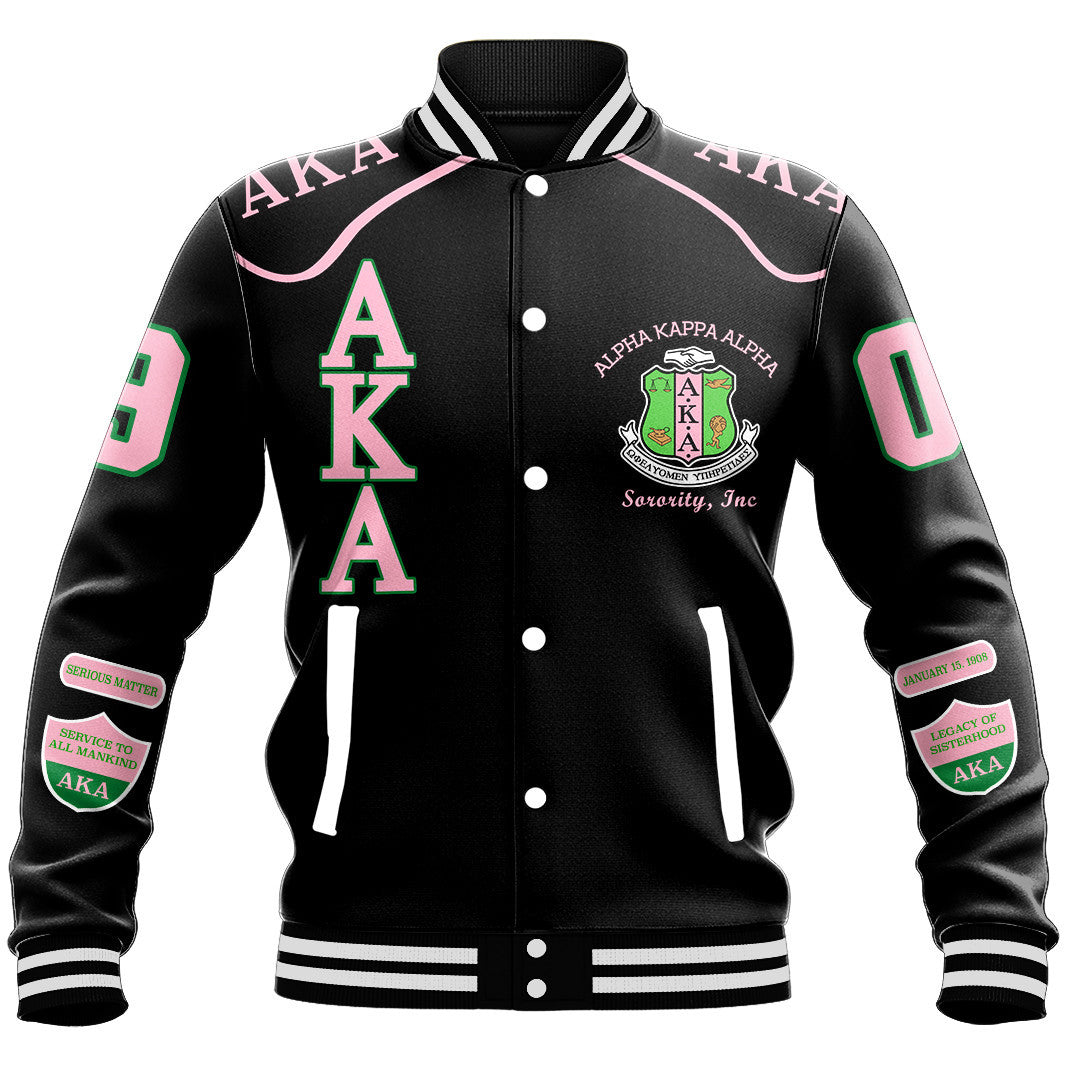Africa Zone Greek Life Clothing - Ivy League AKA Sorority Baseball Jacket A31