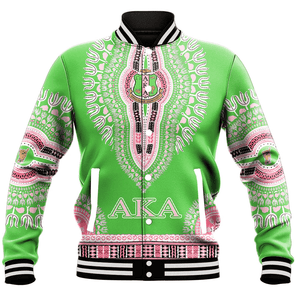 Africa Zone Greek Life Clothing - AKA Sorority Dashiki Baseball Jackets A31