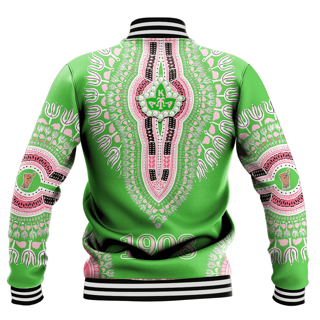 Africa Zone Greek Life Clothing - AKA Sorority Dashiki Baseball Jackets A31