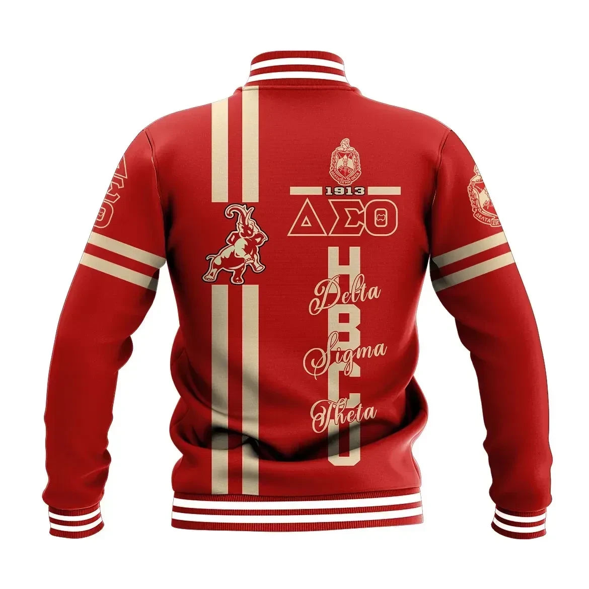 Africa Zone Greek Life Clothing - HBCU Delta Sigma Theta Sorority Elephant Baseball Jacket J5