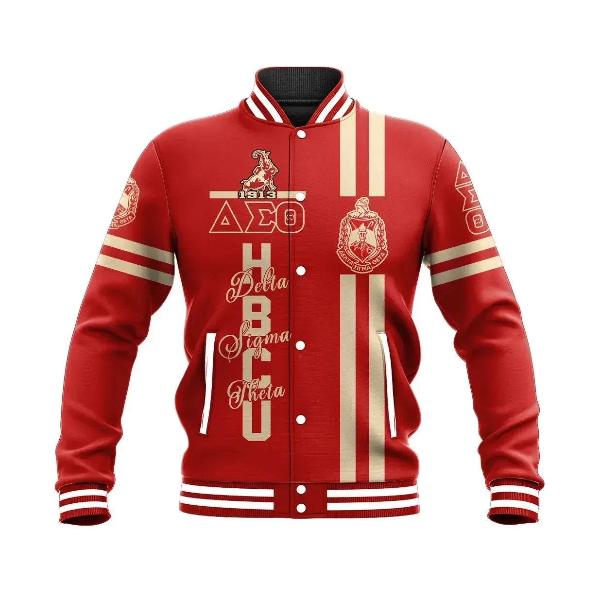 Africa Zone Greek Life Clothing - HBCU Delta Sigma Theta Sorority Elephant Baseball Jacket J5