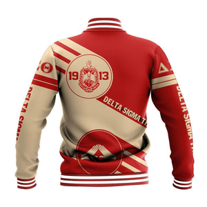 Africa Zone Greek Life Clothing - Delta Sigma Theta Sorority Swift Balls Baseball Jacket A31