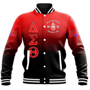 Africa Zone Greek Life Clothing - Delta Sigma Theta Sorority Gradient Baseball Jackets A31