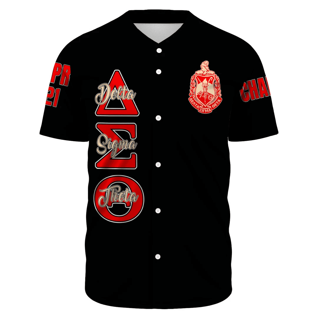 (Custom) Africa Zone Greek Life Clothing - Delta Sigma Theta Sorority Baseball Jerseys A31