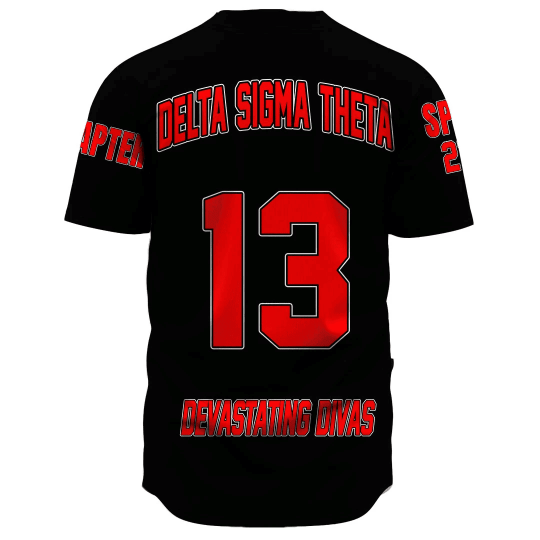 (Custom) Africa Zone Greek Life Clothing - Delta Sigma Theta Sorority Baseball Jerseys A31
