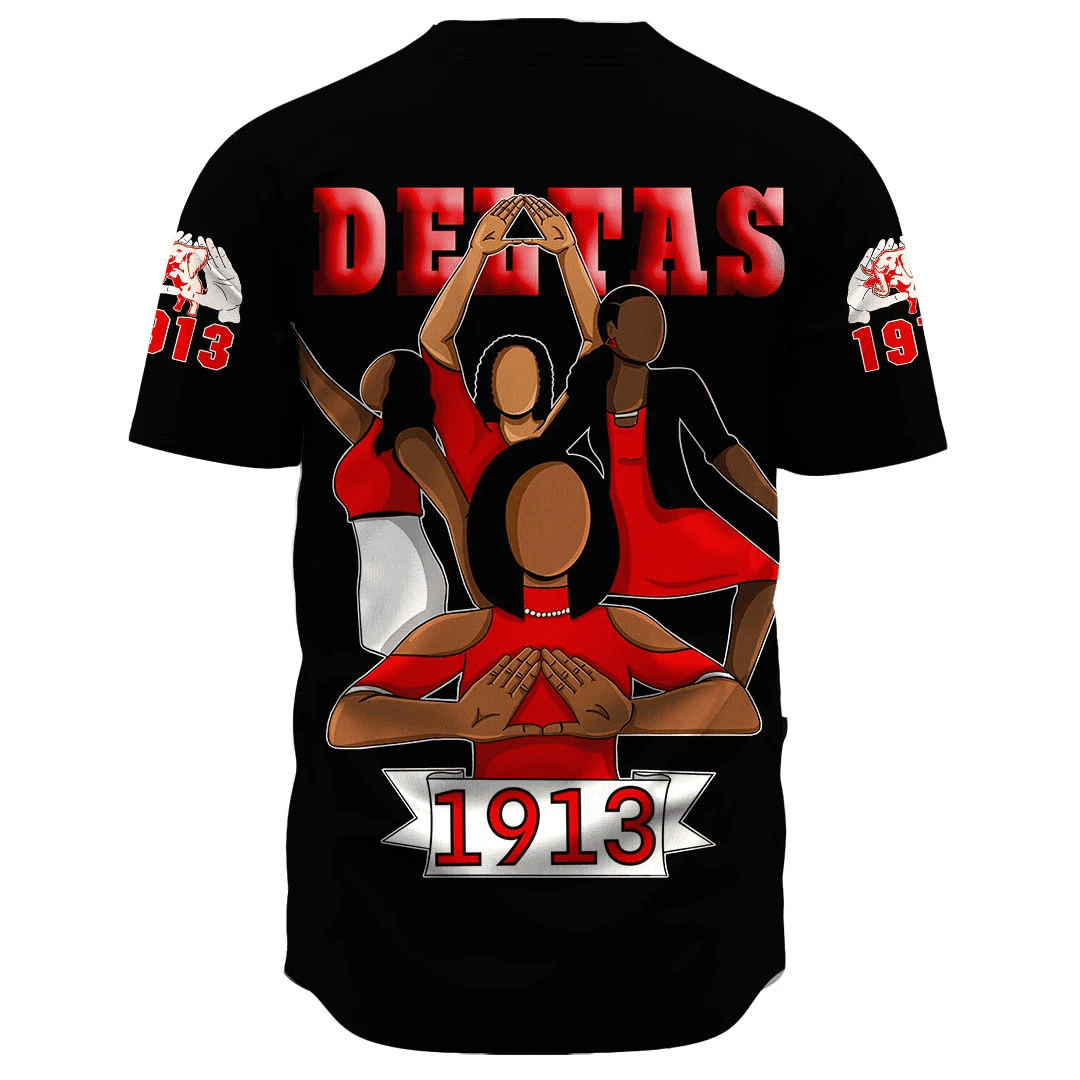 Africa Zone Greek Life Clothing - Delta Sigma Theta Sorority Sisterhood Baseball Jerseys A31