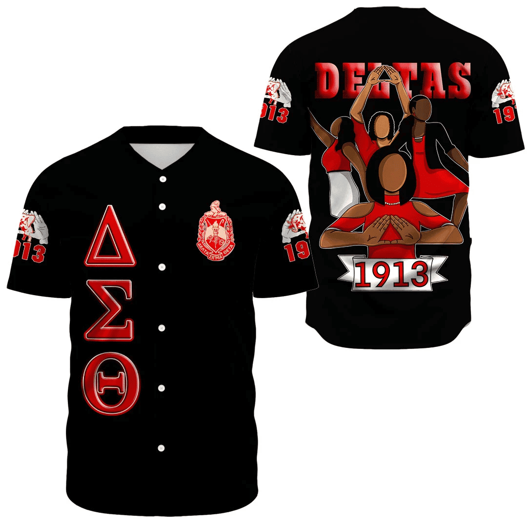 Africa Zone Greek Life Clothing - Delta Sigma Theta Sorority Sisterhood Baseball Jerseys A31
