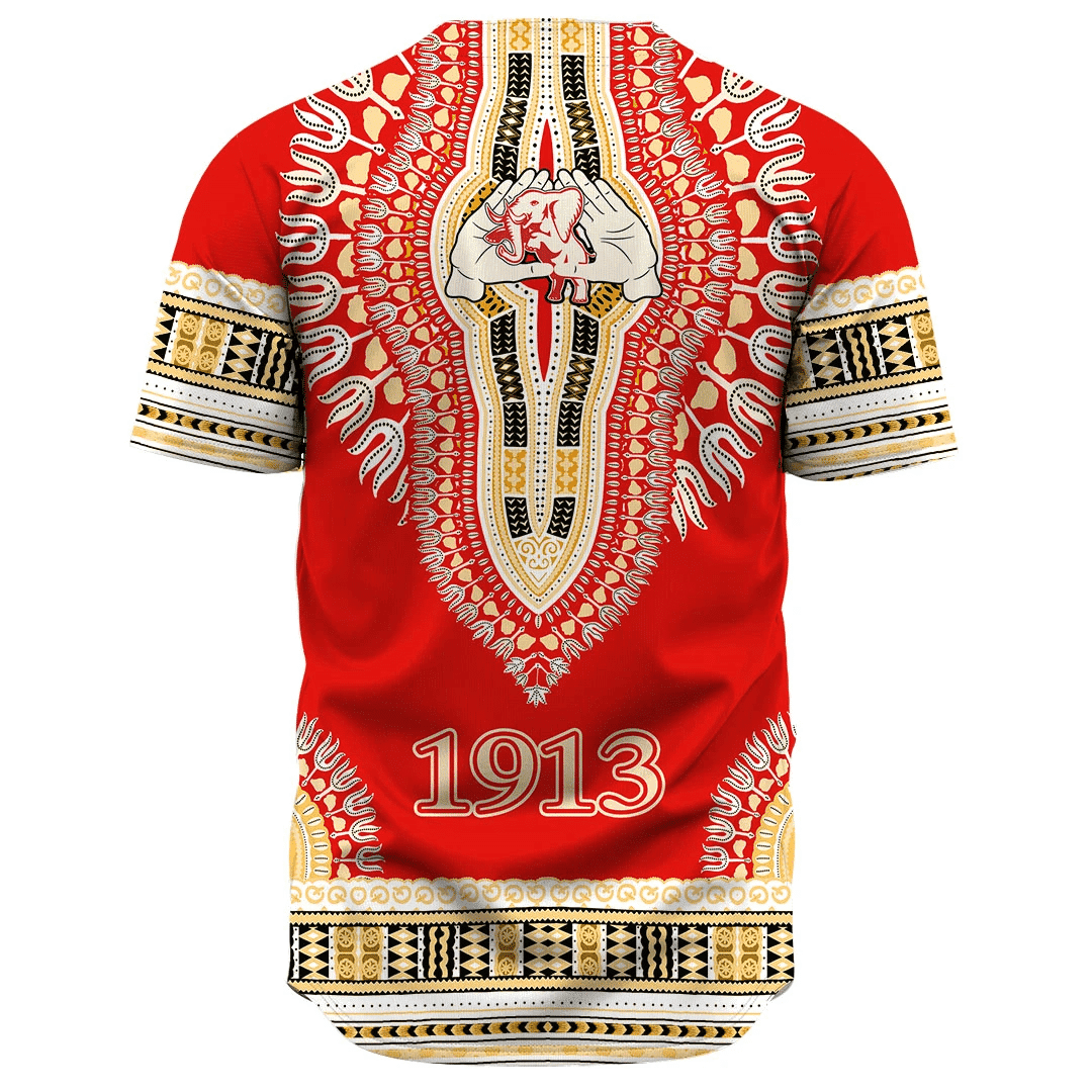 Africa Zone Greek Life Clothing - Delta Sigma Theta Sorority Dashiki Baseball Jerseys A31