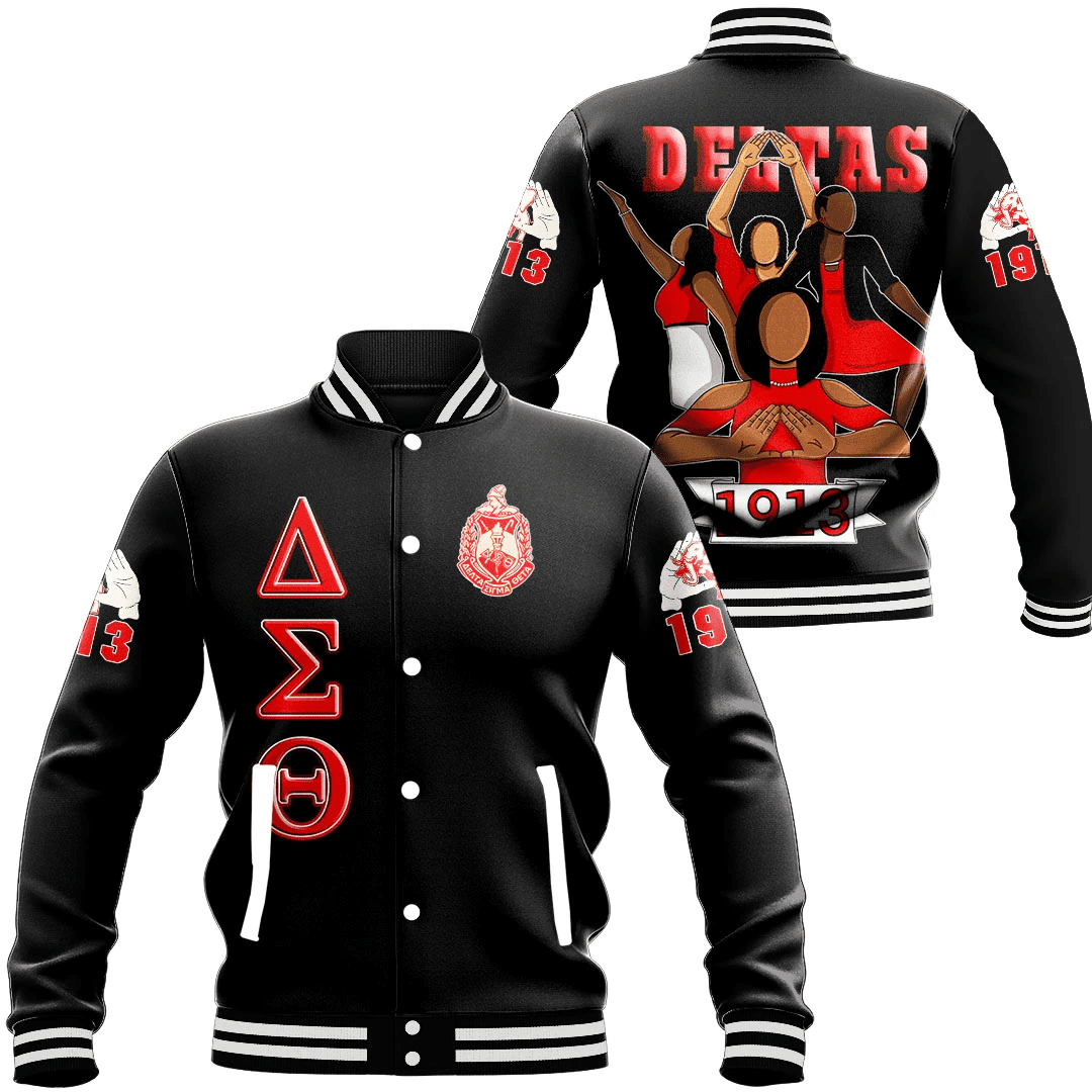Africa Zone Greek Life Clothing - Delta Sigma Theta Sorority Sisterhood Baseball Jackets A31