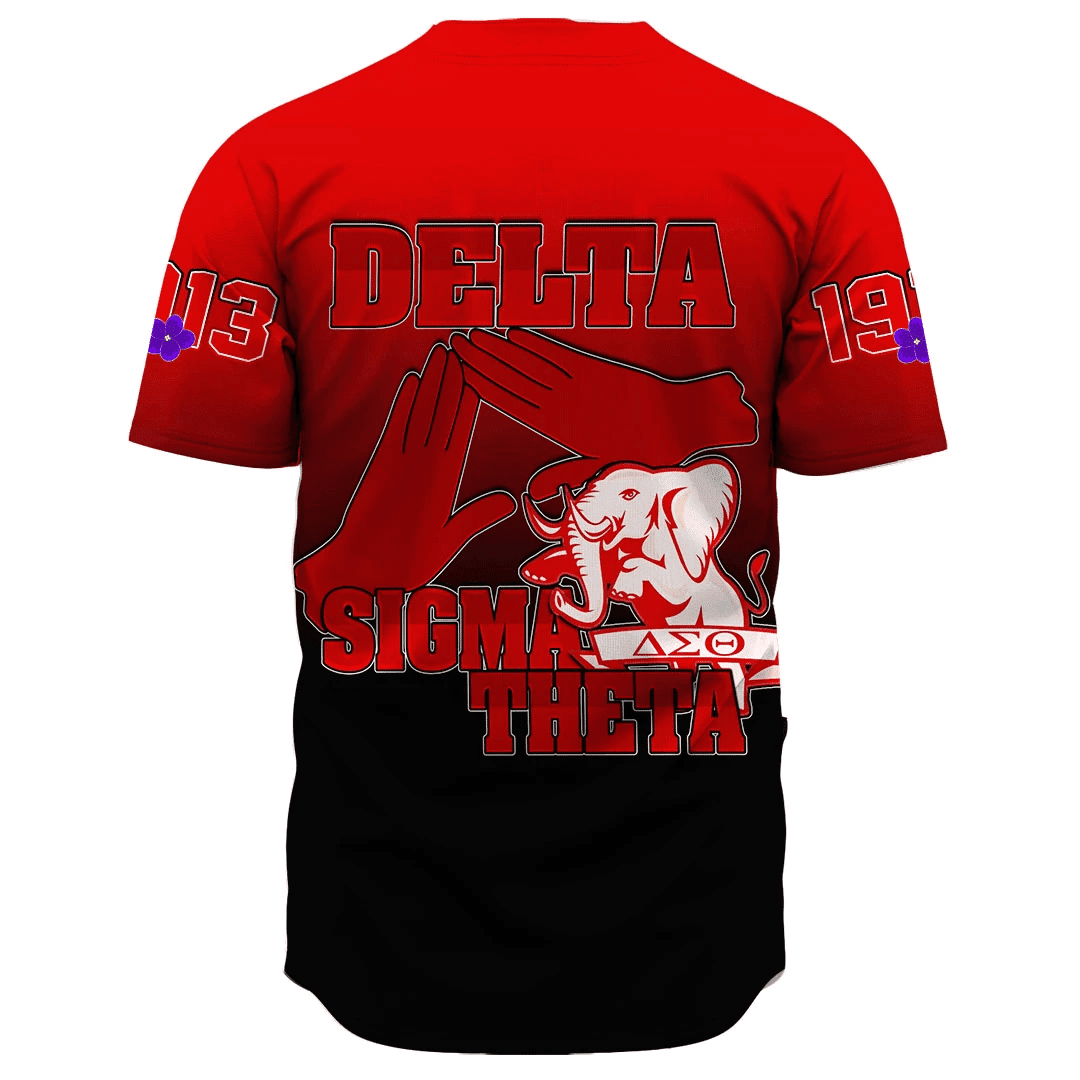 Africa Zone Greek Life Clothing - Delta Sigma Theta Sorority Gradient Baseball Jerseys A31
