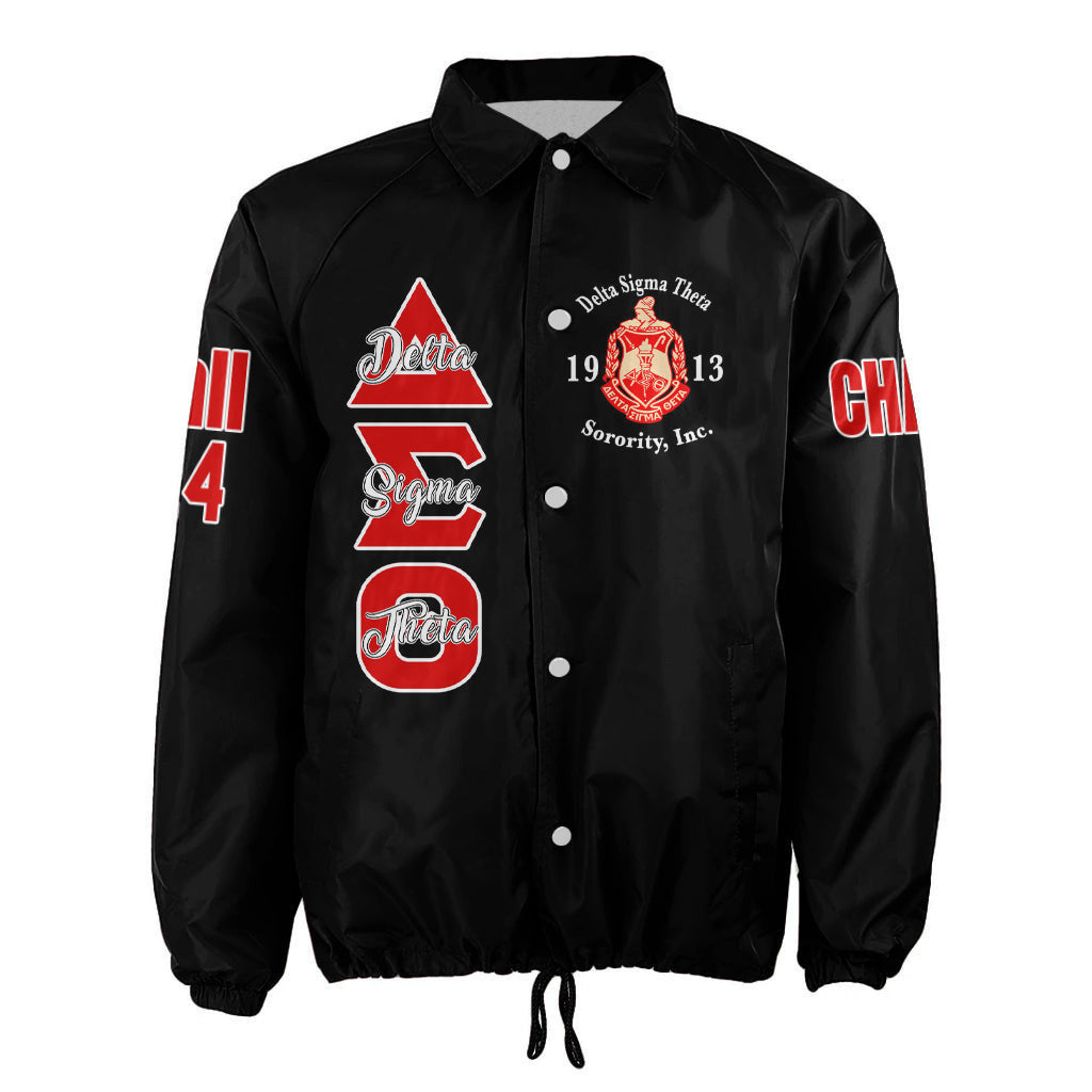 (Custom) Africa Zone Greek Life Clothing - Delta Sigma Theta Sorority Pyramid Crossing Jacket A31