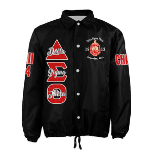 (Custom) Africa Zone Greek Life Clothing - Delta Sigma Theta Sorority Crossing Jacket A31