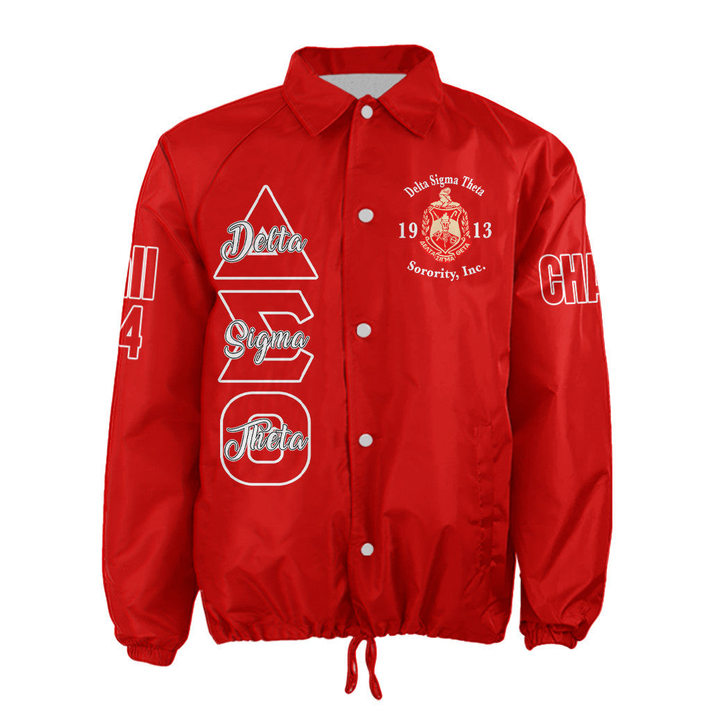 (Custom) Africa Zone Greek Life Clothing - Delta Sigma Theta Sorority Crossing Jacket A31