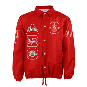 (Custom) Africa Zone Greek Life Clothing - Delta Sigma Theta Sorority Crossing Jacket A31