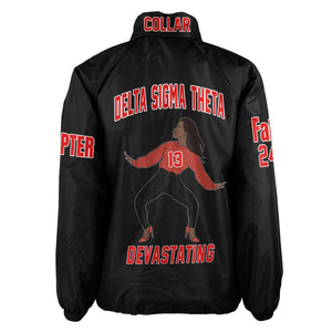 (Custom) Africa Zone Greek Life Clothing - Delta Sigma Theta Sorority Crossing Jacket A31