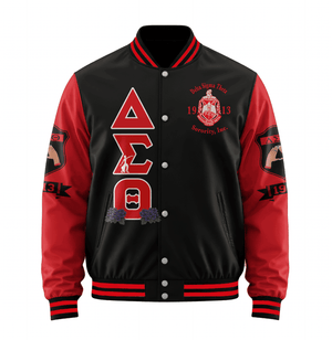 Africa Zone Greek Life Clothing - Delta Sigma Theta Sorority Motto Baseball Jackets A31