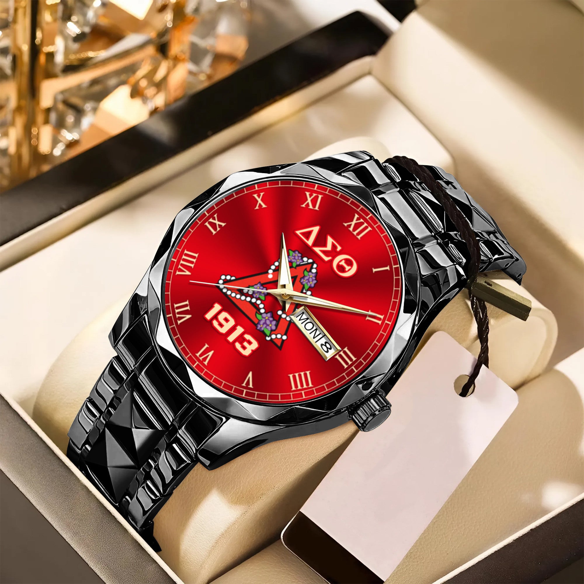 Africa Zone Greek Life Accessories - Delta Sigma Theta Sorority Pyramind Alloy Luxury Quartz Watch A31