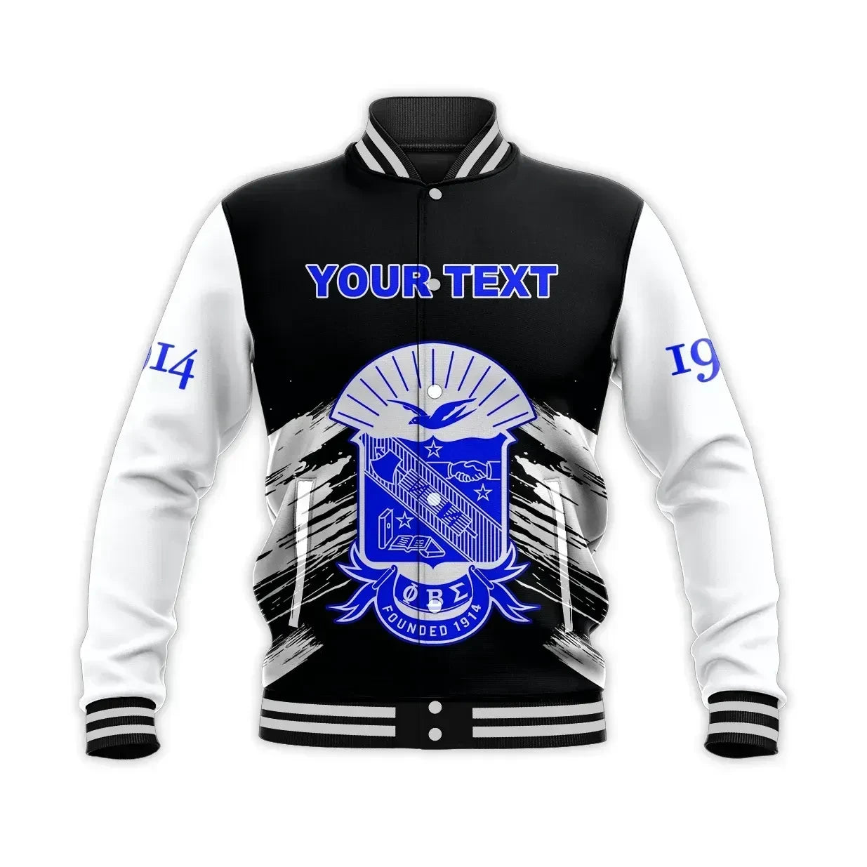 Personalised Phi Beta Sigma Black Gomab  Baseball Jacket