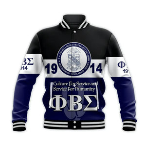 Personalised Phi Beta Sigma 1914 Simple Style Baseball Jacket