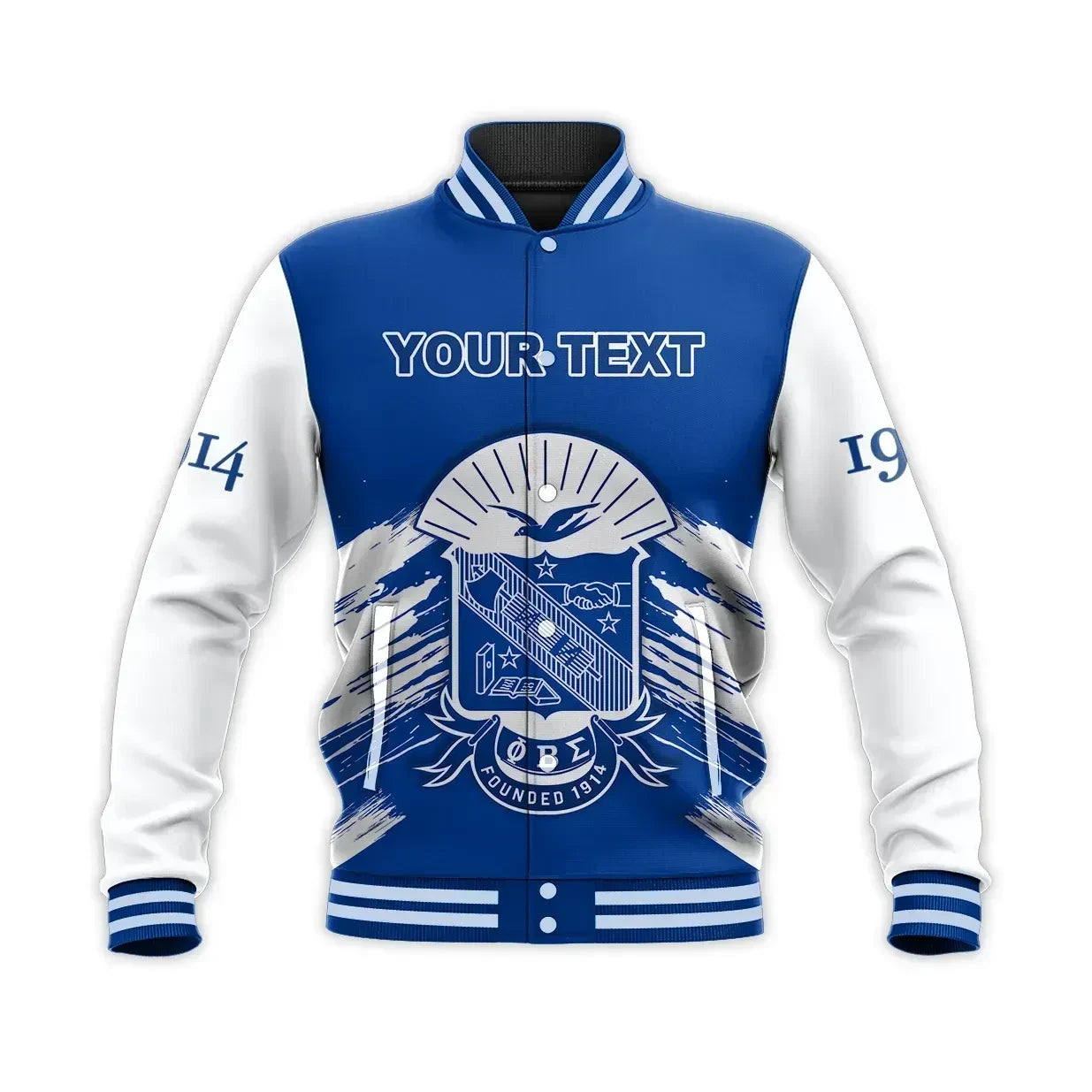 Personalised Phi Beta Sigma Blue Gomab  Baseball Jacket