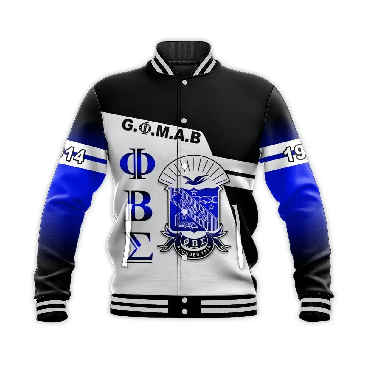 Newest Phi Beta Sigma (Black)  Baseball Jacket