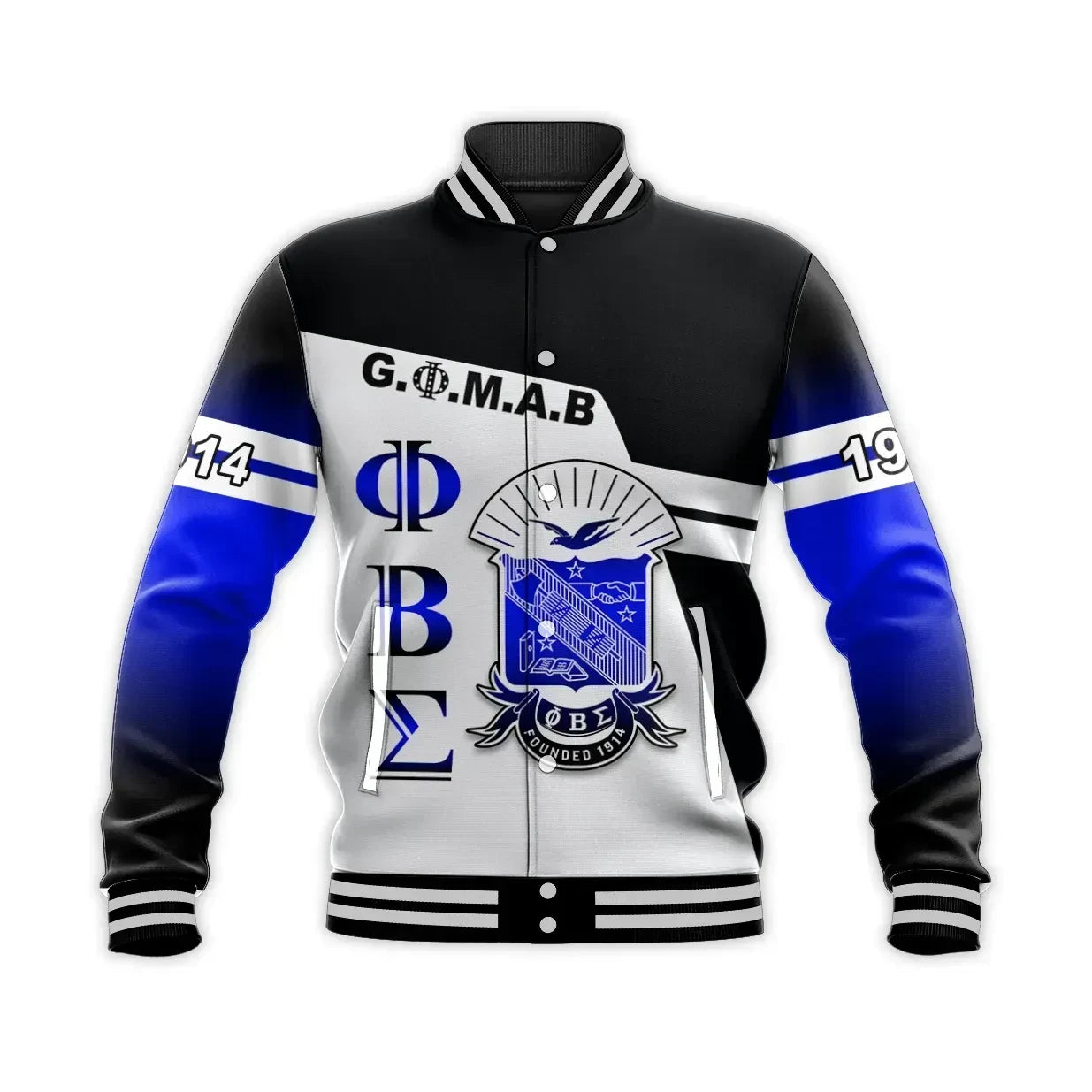 Newest Phi Beta Sigma (Black)  Baseball Jacket