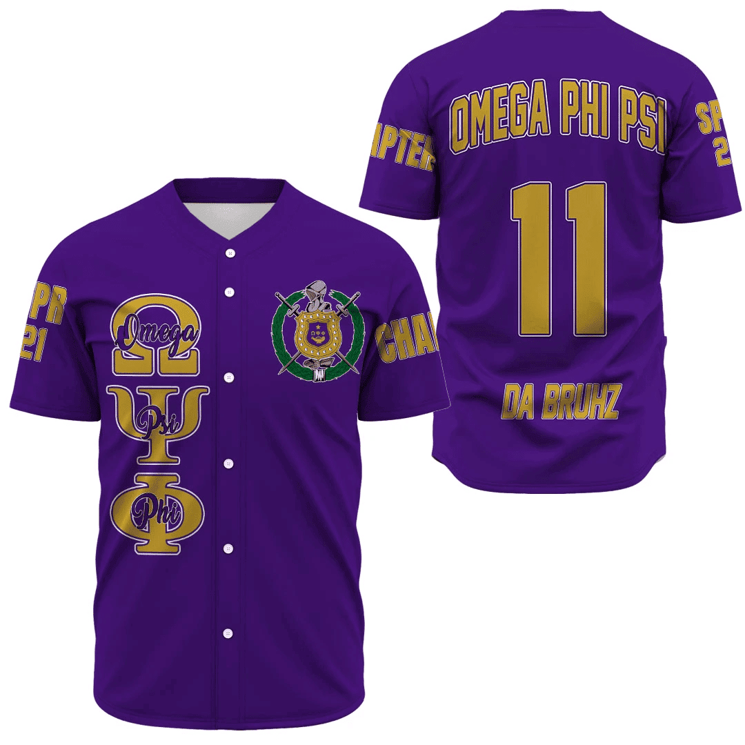(Personalized) Ques 1911 Brotherhood Purple & Gold Baseball Jersey