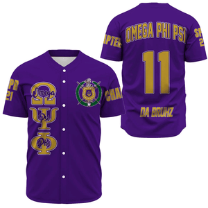 (Personalized) Ques 1911 Brotherhood Purple & Gold Baseball Jersey