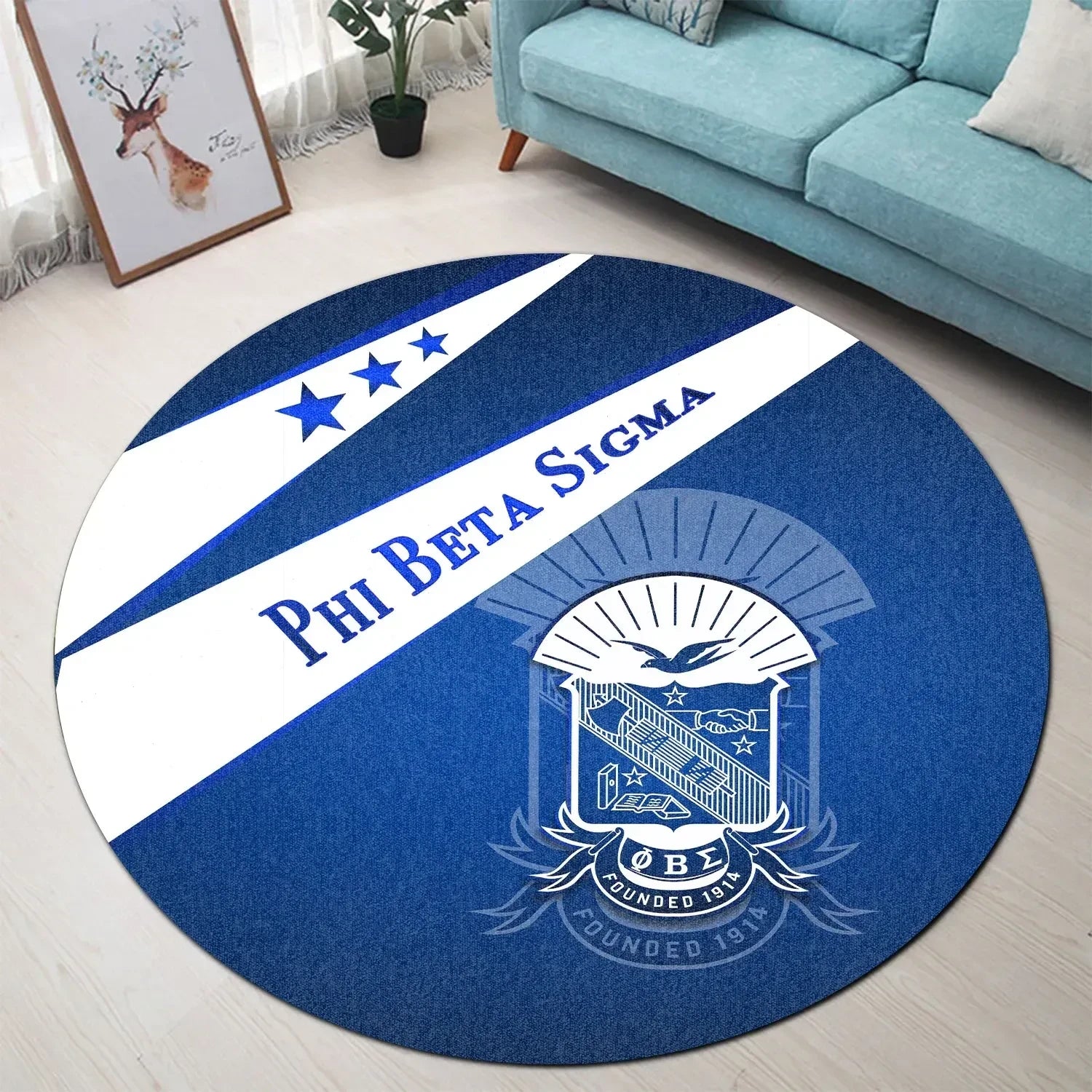 Phi Beta Sigma Lovers Round Carpet