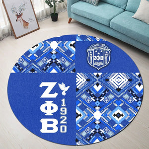 Zeta Phi Beta African Pattern Special Style Round Carpet