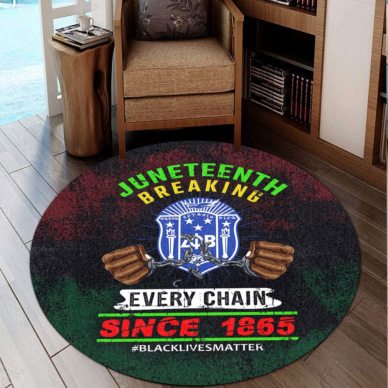 Africa Zone Round Carpet - Zeta Phi Beta Juneteenth Special Round Carpet | Lovenewzealand.co

