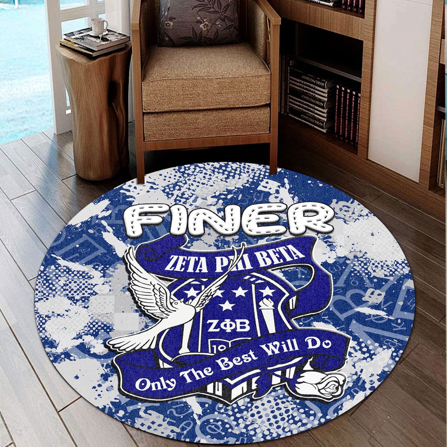 Africa Zone Round Carpet - Zeta Phi Beta Sport Style Round Carpet | africazone.store
