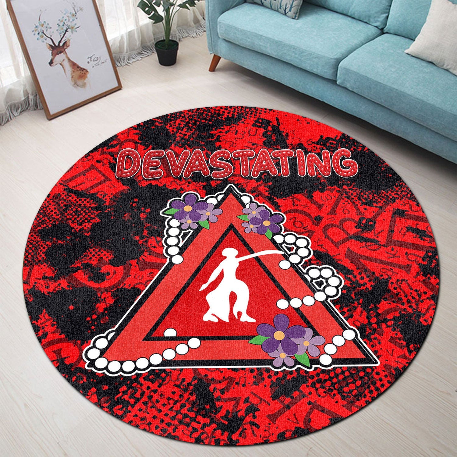Africa Zone Round Carpet - Delta Sigma Theta Sport Style Round Carpet A31