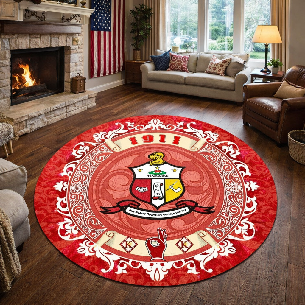 Nupes 1911 Gentlemen Diamond K Round Rug - Legacy Home Decor