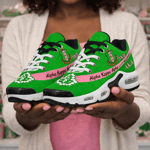 AKA Ivies 1908 Cushion Sport Shoes Pink Green Sorority Inspired Sisterhood